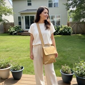 SOLD Authentic Chanel Calfskin Embossed CC Messenger bag. Vintage FINAL SALE